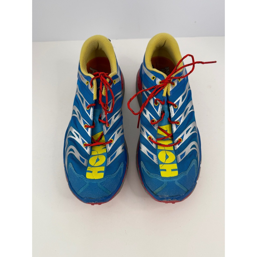 Hoka One One Speedgoat Mens 12 Blue Red Yellow Trail Running Shoes 1008852 NBEY